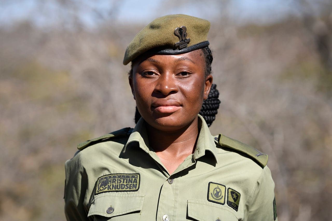 Portrait of a female ranger in Chizarira National Park
