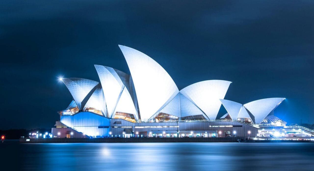 The Sydney Opera House at night, home of TEDxSydney