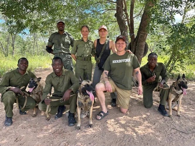 Briana and Damien in Chizarira National Park, Zimbabwe